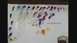 پالت رنگ و پوشش رنگدانه ها