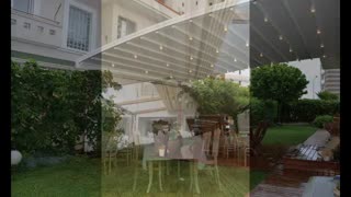 حقانی 09380039391-جدیدترین سیستم تاشو حیاط رستوران-زیباترین سایبان برقی کافه رستوران