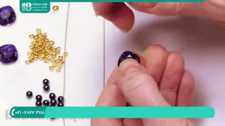 آموزش ساخت دستبند با مروارید و سنگ های کریستالی