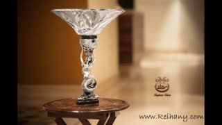 ظروف نقره، شکلات خوری نقره، ظروف پایه دار نقره، نقره ریحانی