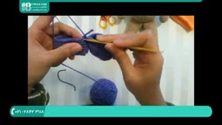 طریقه ی بافت شلوار برای عروسک خرس