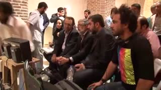 بازدید دکتر حداد عادل از پشت صحنه سریال پرده نشین