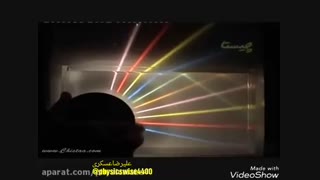 نمایش زیبایی از زاویه حد وبازتاب کلی