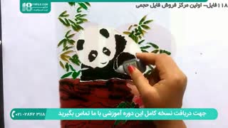 نحوه کشیدن نقاشی پاندا روی شیشه و طلق