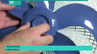 بستن قطعات و لوازم قسمت بالایی پنکه رومیزی کوچک