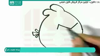 نحوه نقاشی کردن پرنده خشمگین قرمز Angry Birds
