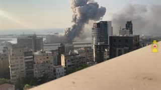 صحنه آهسته انفجار بیروت