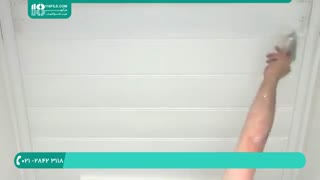 نحوه نقاشی و رنگ آمیزی سقف پنل چوب