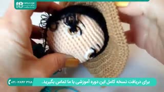 آموزش بافت موی فر برای عروسک بافتنی دخترانه