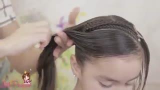 آموزش مدل مو بچه گانه دختر با بافت مورب- مومیس مرجع و مشاور مو