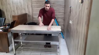 فیلم آموزشی میز کار استیل صنعتی رستوران و فست فودی (بازار طلایی)