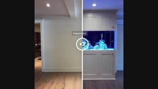 قبل و بعد نصب آکواریوم آب شور :