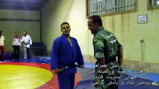 شادروان استاد علی همراهی عضو هیئت رئیسه و کمیته فنی سبک جهانی استریت فایتر . روحش شاد و یادش گرامی