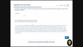 آموزش تسک  Highlight Incorrect Words  در ماژول Listening  آزمون PTE