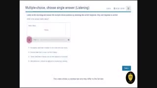 آموزش تسک  Multiple Choice Questions Choose Single Answer در ماژول Listening  آزمون PTE