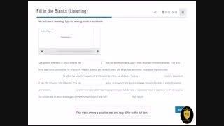 آموزش تسک  Fill in the Blanks  در ماژول Listening  آزمون PTE