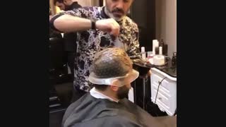 آموزش رنگ کردن موی آقایان 09123019243