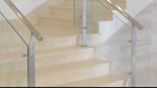 نرده شیشه ای (هندریل شیشه ای - جان پناه شیشه ای -وید شیشه ای) نمونه کار شرکت الودر ۹