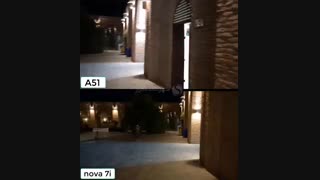 مقایسه کیفیت فیلمبرداری دوربین اصلی گوشیهای گلکسی A51 و nova 7i در شب
