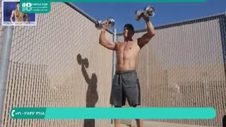 آموزش ساخت شکمی شش تکه و ماهیچه ای با دمبل