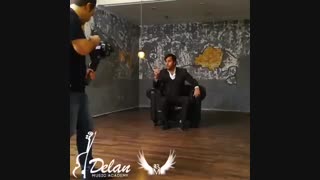 پشت صحنه ضبط کلیپ جدید رضا مهاجر