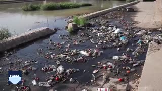 جریان زباله در رودخانه «شاوور»