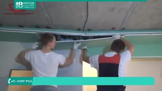 آموزش نصب و راه اندازی سقف دکوراتیو کناف با نور پس زمینه هال