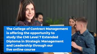 CMI Level 7 Diploma In Strategic Management And Leadership - Live Online
