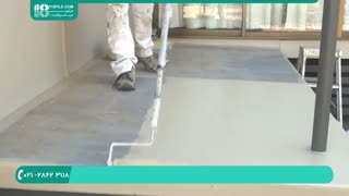 آموزش روش رنگ امیزی کف سیمانی