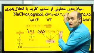 آموزش مبحث مسایل محلول ها شیمی کنکور استادشیروانی موسسه حرف آخر