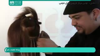 آموزش روش بافت خطی مو با رینگ نانو (اکستنشن)