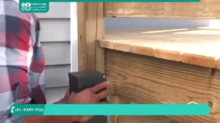 آموزش نحوه ی اتصال نرده چوبی برای راه پله
