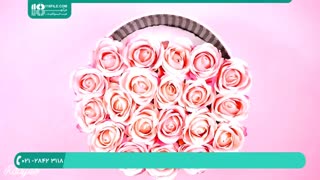 روش ساخت و تزیین باکس گل رزساده اما شیک  دایره شکل