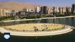 پرواز پهپادها بر فراز دریاچه خلیج فارس