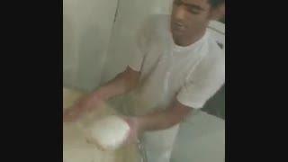 پخت نان سنگک _حسین احمدی قوهکی