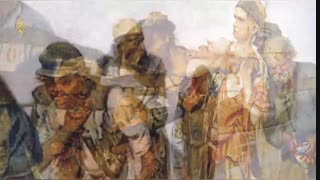 تابلو فرش قایقرانان ولگا - تابلو فرش ابری سردرود