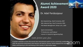 صحبت‌های عادل فردوسی‌پور پس از دریافت جایزه Alumni Achivement+فیلم