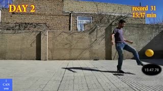 روز دوم(2)-روپایی با توپ فوتسال-رکورد 31-دقیقه 15 و 37 ثانیه