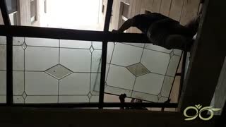 طراحی و اجرای پاسیو با شیشه های تزئینی استین گلس - کاژه