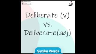 SimilarWords در انگلیسی/Deliberate