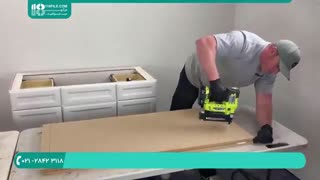 اجرای رزین اپوکسی طرح کهکشانی بر روی سنگ کابینت