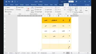 جهت بندی  متن داخل  جدول در ورد (نصب و راه اندازی پایه دهم شبکه و نرم افزار)