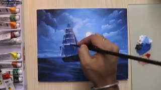 آموزش نقاشی اکریلیک بسیار زیبا برای مبتدیان