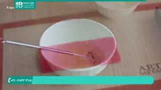 طرز پخت رولت قلبی مدل فانتزی ( قلب رنگارنگ )