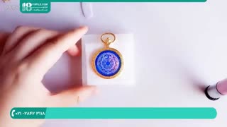 آموزش گام به گام ساخت گردنبند رزینی طرح ماه و ستاره
