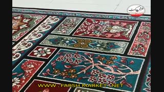 فرش گبه کد9967 سرمه ای - فرش مارکت - خرید اینترنتی فرش کاشان