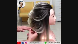 آموزش مدل مو دخترانه مجلسی گل کنار- مومیس مرجع و مشاور مو