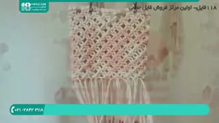 آموزش مکرومه بافی کیف زنانه با نخ قیطانی