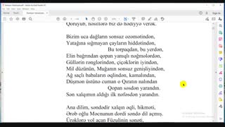 دکلمه شعر زبان مادری بختیار وهابزاده (Ana Dili)