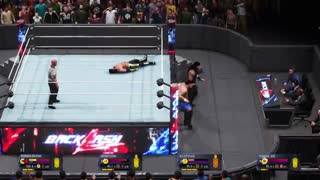 گیم پلی بازی 2k20 کشتی کج AJ vs roman vs john cena vs joe